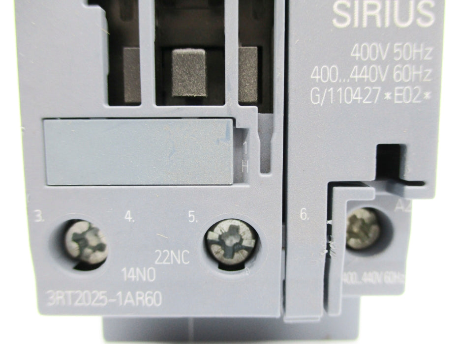 SIEMENS 3RT2025-1AR60 400/440V NUPI