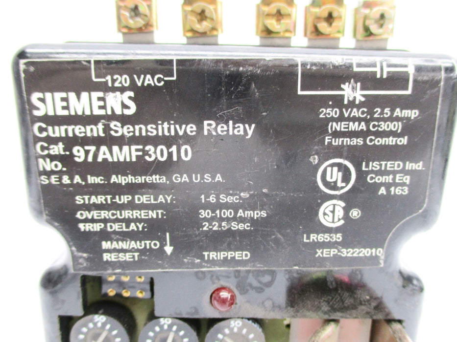 SIEMENS 97AMF3010 30-100A 120/250VAC (AS PICTURED) NSNP
