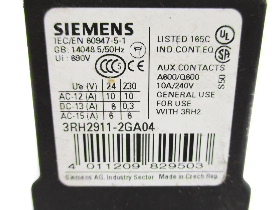 SIEMENS 3RH2911-2GA04 NUPI