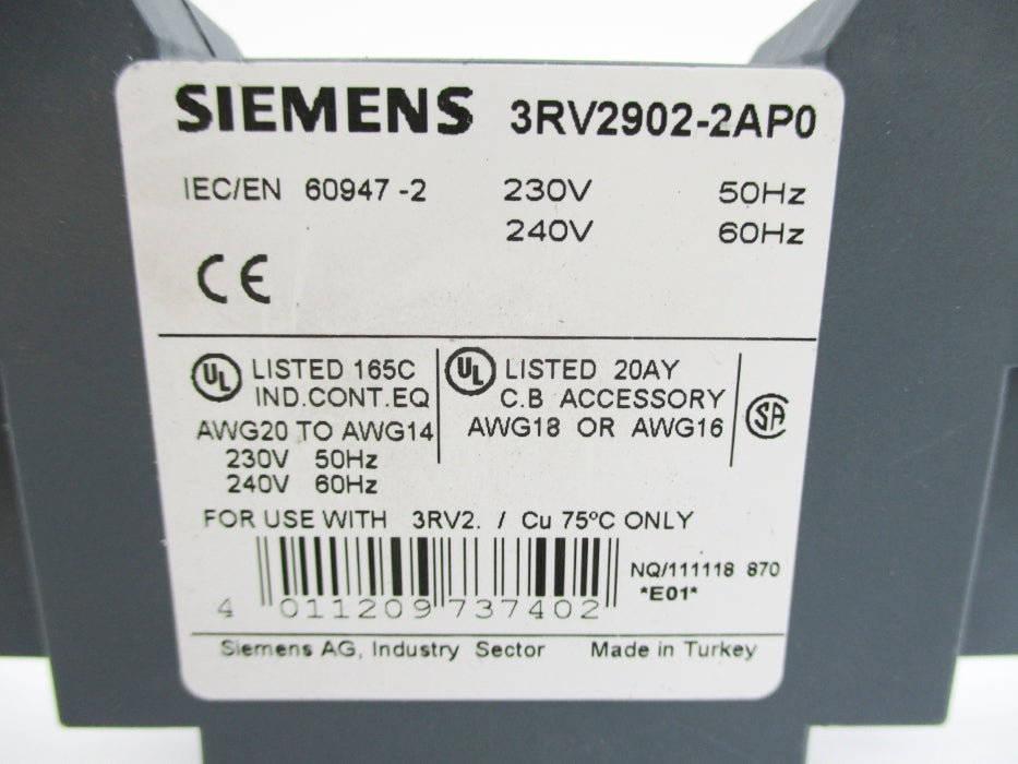 SIEMENS 3RV2902-2AP0 NUPI