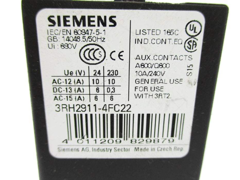 SIEMENS 3RH2911-4FC22 NUPI