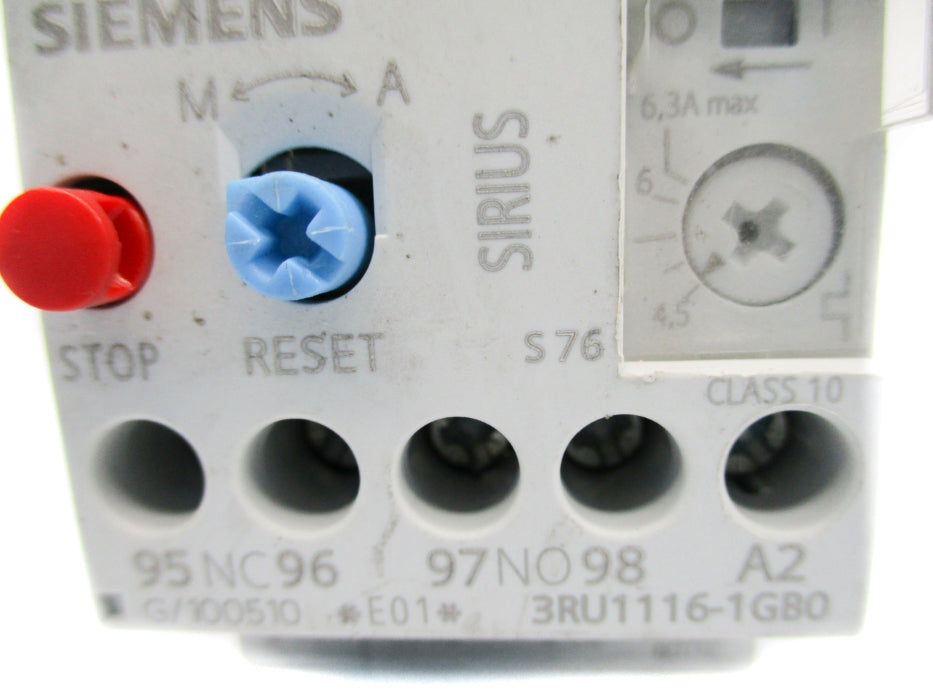 SIEMENS 3RU1116-1GB0 4.5-6.3A NUPI