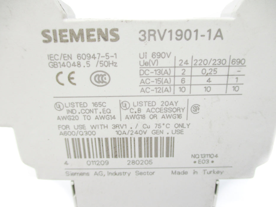 SIEMENS 3RV1901-1A NUPI