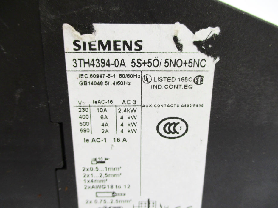 SIEMENS 3TH4394-0AD0 42V NUPI