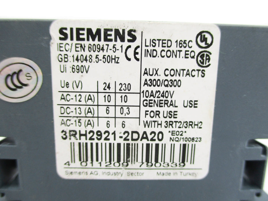 SIEMENS 3RH2921-2DA20 NUPI
