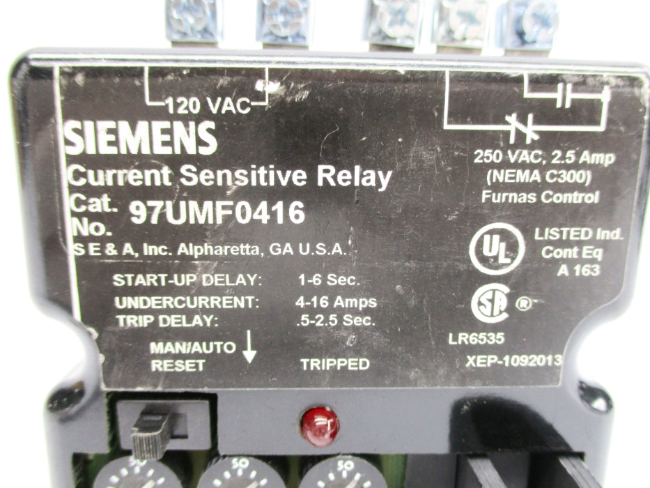SIEMENS 97UMF0416 120/250VAC 2.5A (AS PICTURED) NSNP
