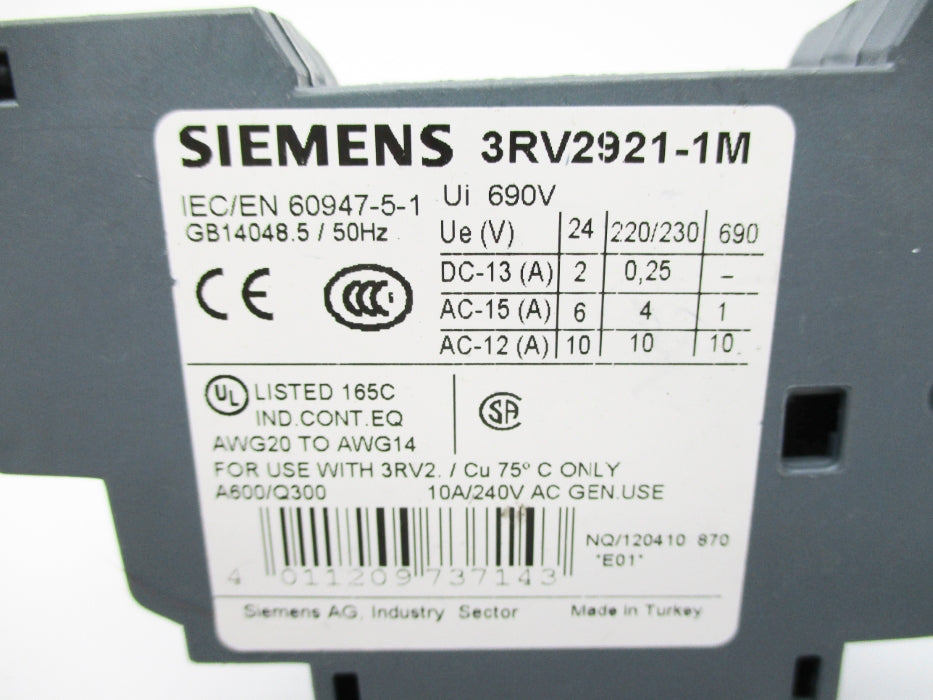 SIEMENS 3RV2921-1M NUPI