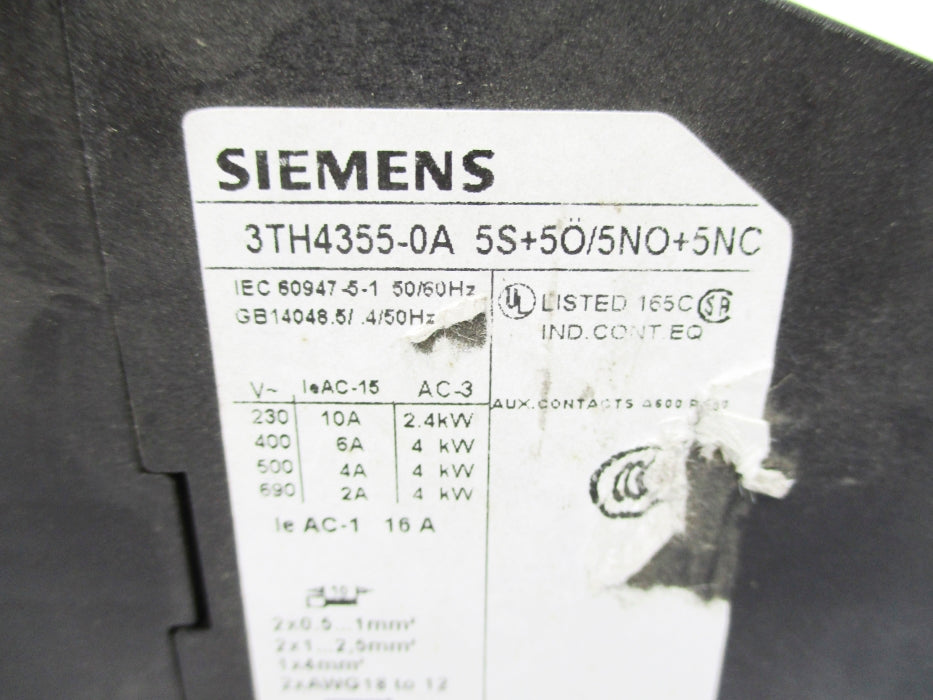 SIEMENS 3TH4355-0A 24/29V NUPI