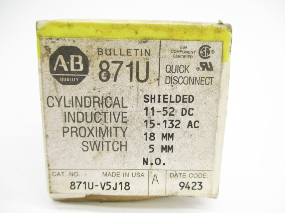 INDUSTRIAL SPARE PART 871U-V5J18 SER. A (BK/YL) NSMP