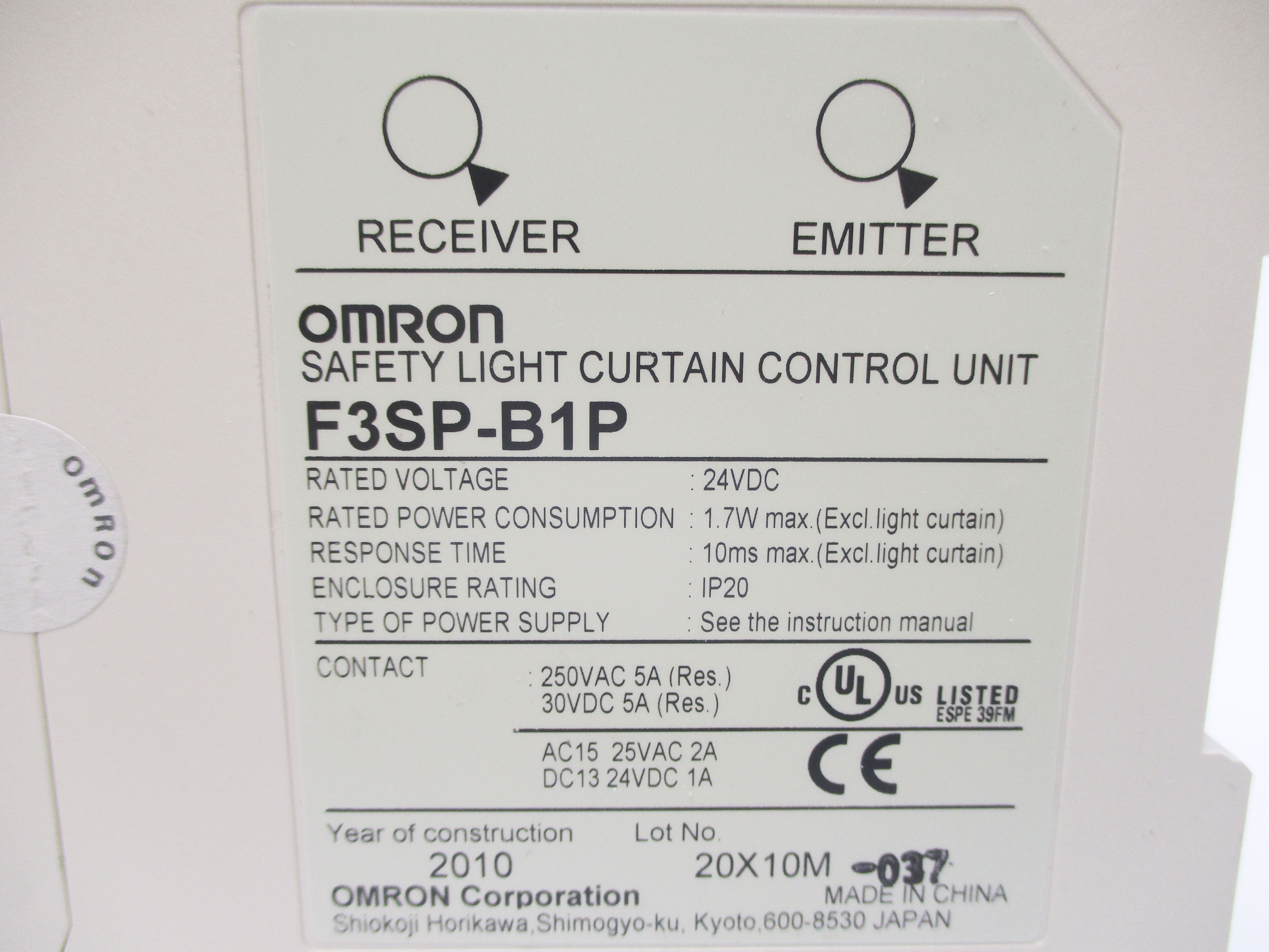 OMRON F3SP-B1P 24VDC 5A NSNP