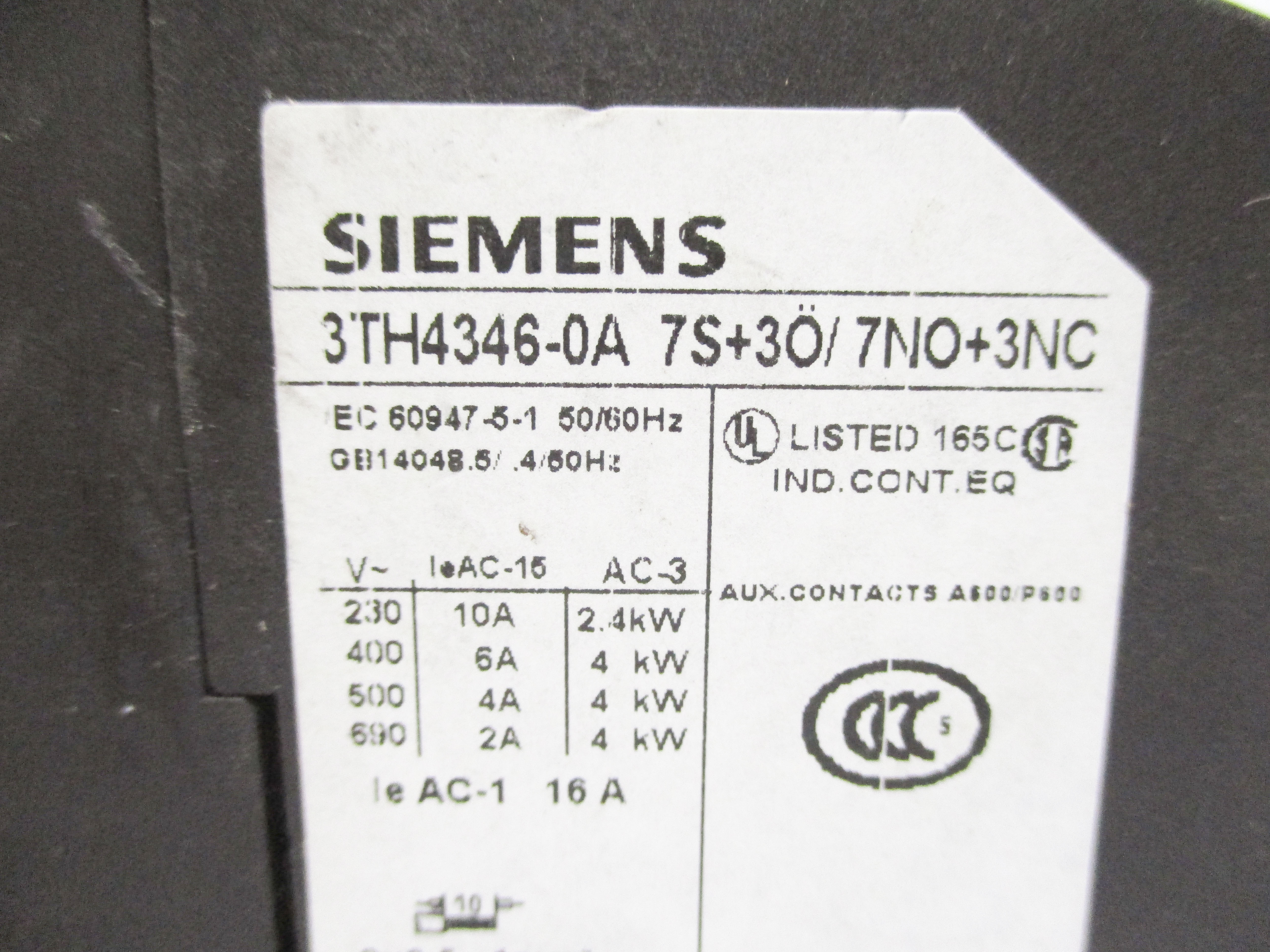 SIEMENS 3TH4346-0A 110V NUPI