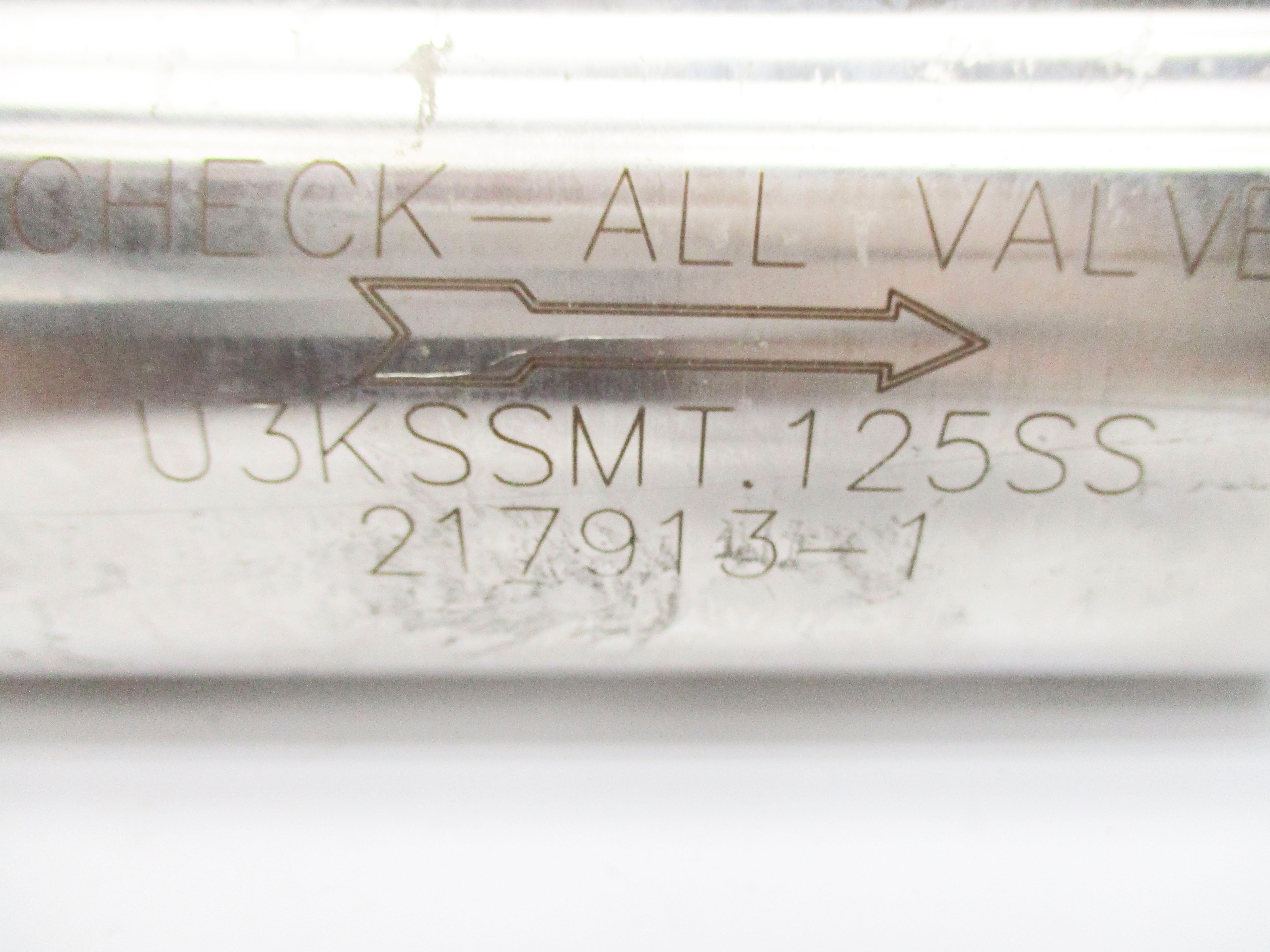 CHECK-ALL VALVE U3KSSMT.125SS 217913-1 NSNP