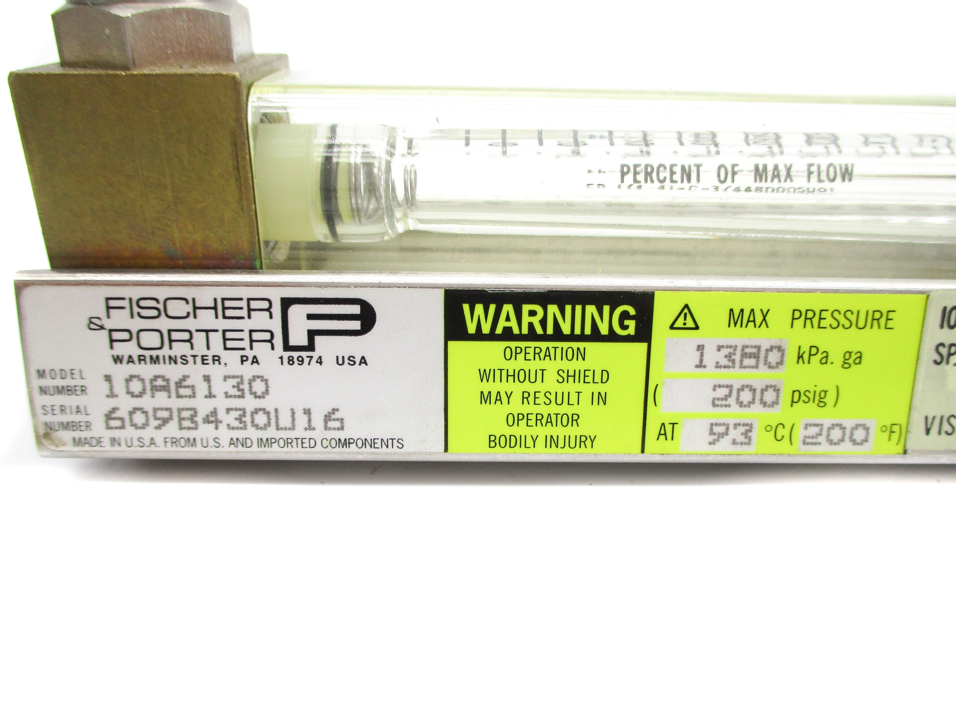 FISCHER&PORTER 10A6130 200PSIG NSNP