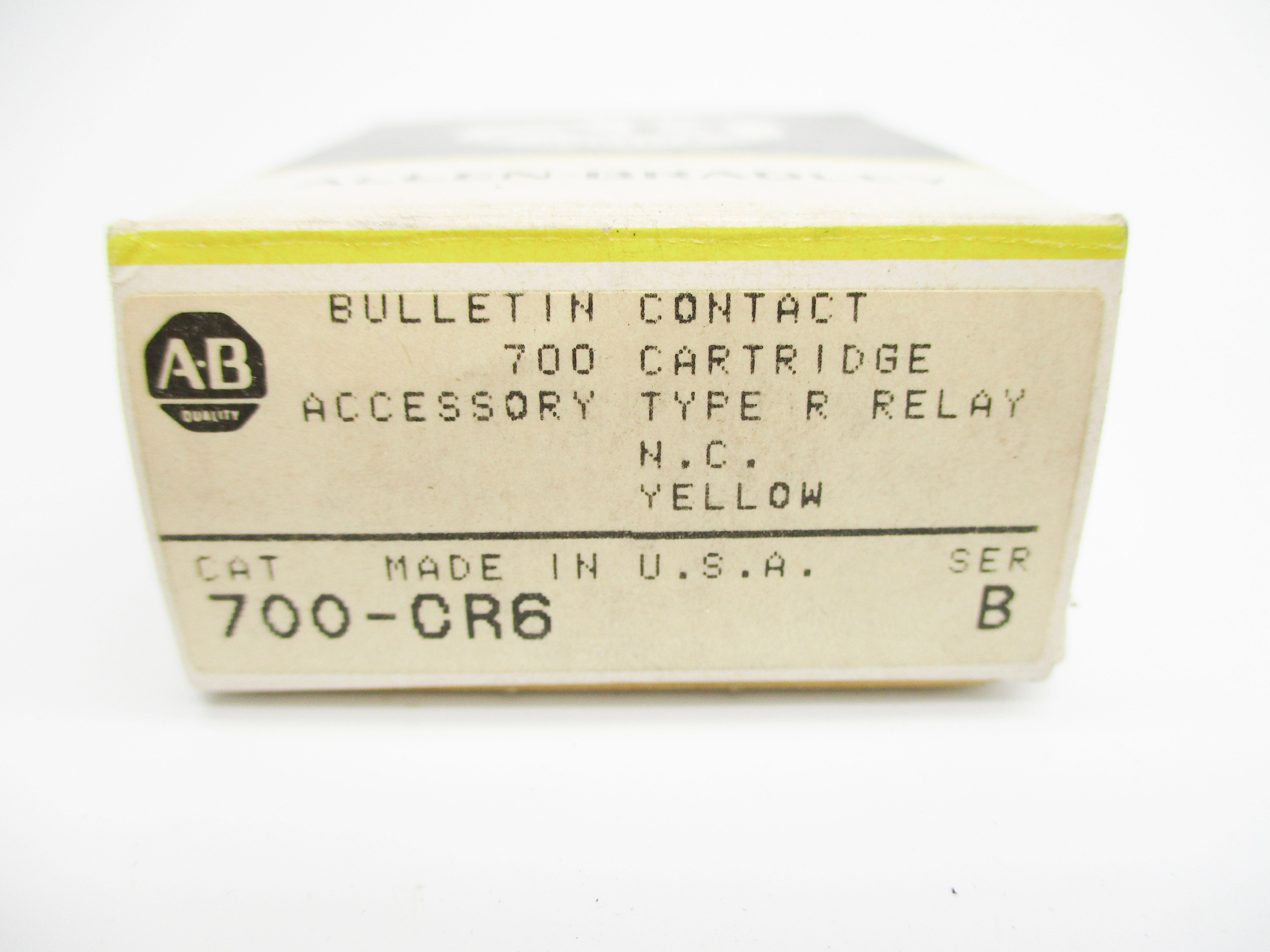 ALLEN BRADLEY 700-CR6 SER. B (BK/YL) NSMP