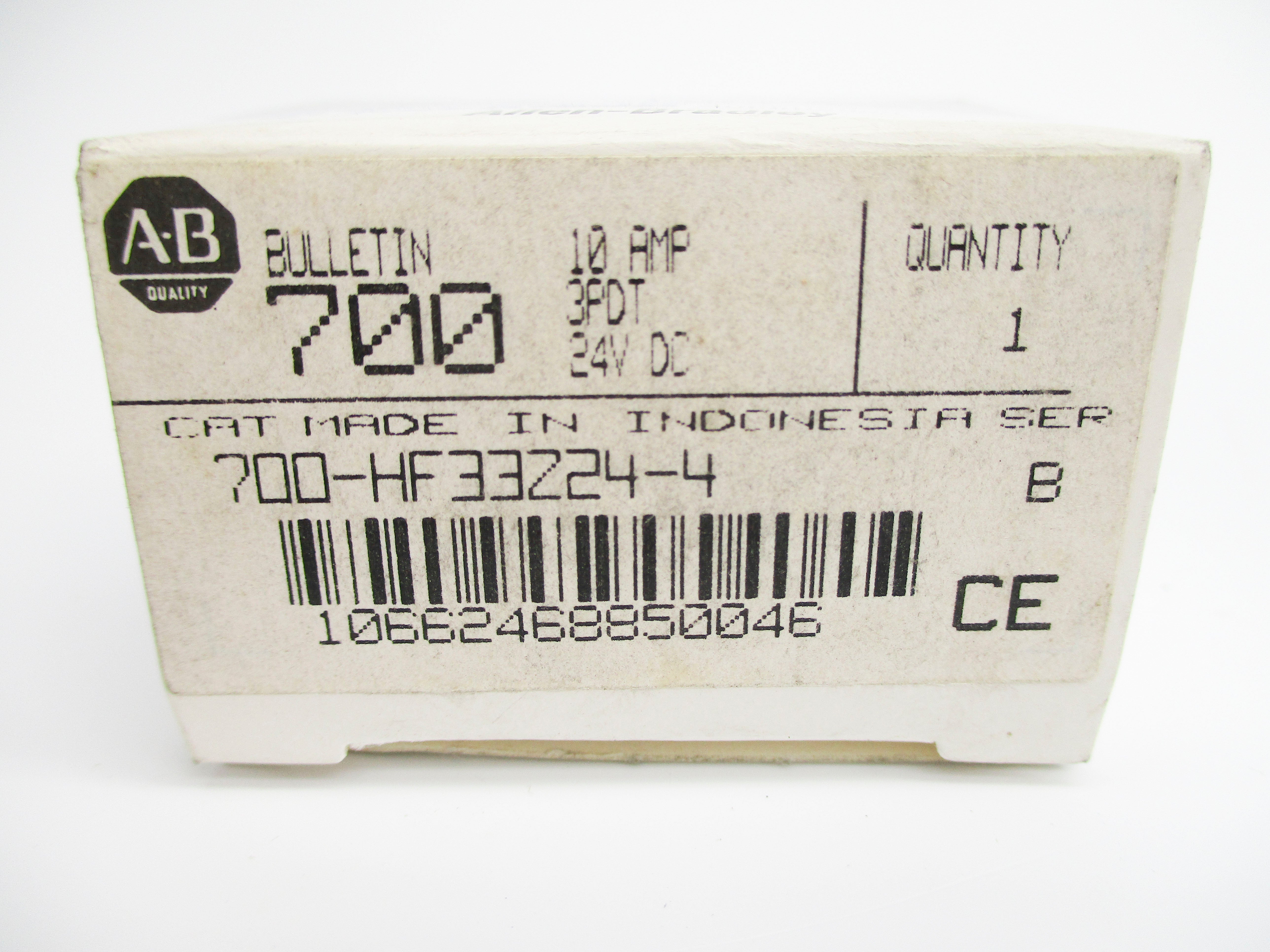 ALLEN BRADLEY 700-HF33Z24-4 SER. B 24VDC 10A (GY/BL) NSMP