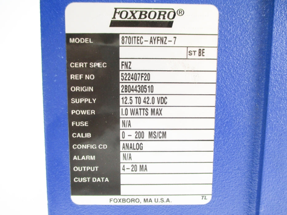 FOXBORO 870ITEC-AYFNZ-7 NSNP