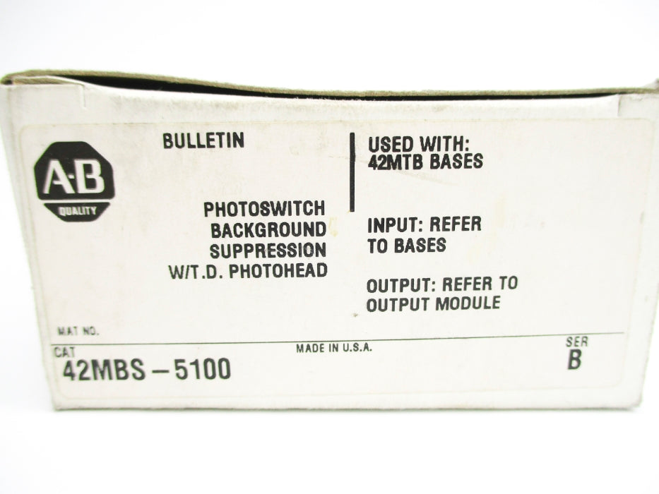 ALLEN BRADLEY 42MBS-5100 SER. B (WH) NSMP
