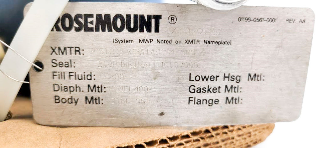 ROSEMOUNT 3051CD3A22A1AS1B4E5M5 275PSI NSNP