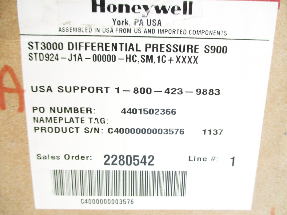 HONEYWELL STD924-J1A-00000-HC,SM,1C+XXXX NSMP