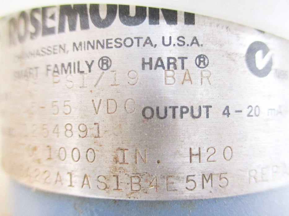 ROSEMOUNT 3051CD3A22A1AS1B4E5M5 275PSI (AS PICTURED) NSNP