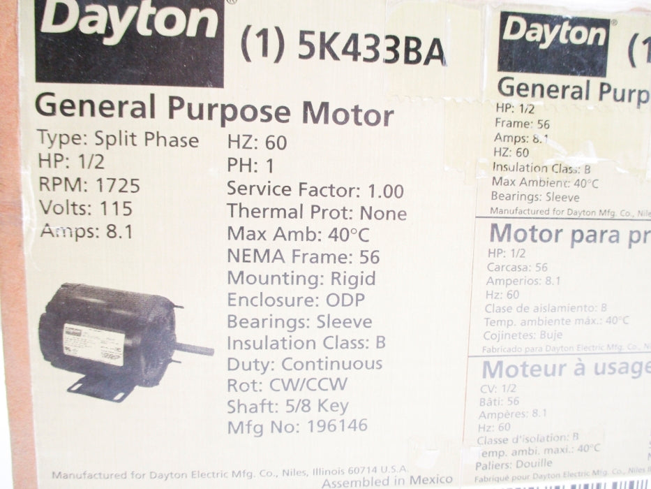 DAYTON 5K433BA NSMP