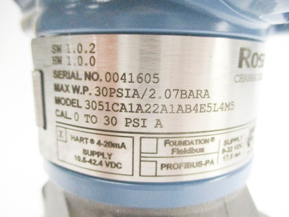 ROSEMOUNT 3051CA1A22A1AB4E5L4M5 30PSI NSNP