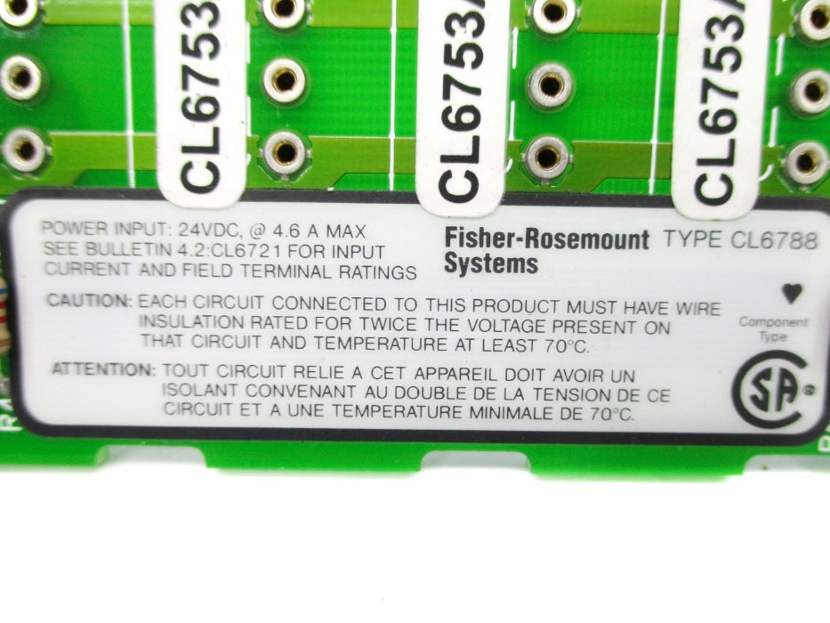 FISHER ROSEMOUNT CL6788 12P0095 REV. E 24VDC 4.6A NSNP