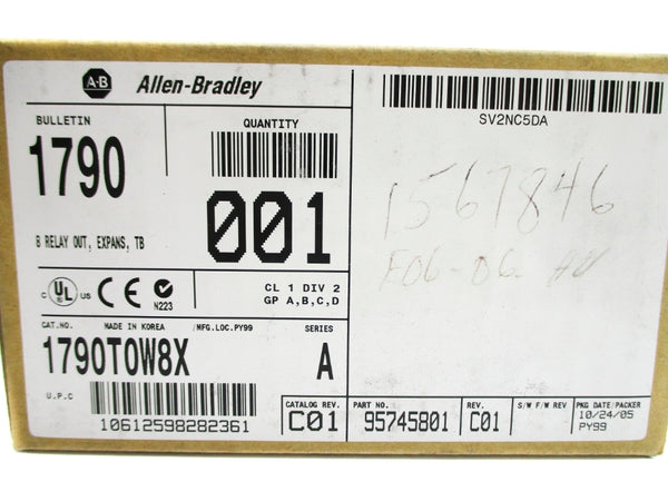ALLEN BRADLEY 1790-T0W8X SER. A DATE: 2005 NSFS