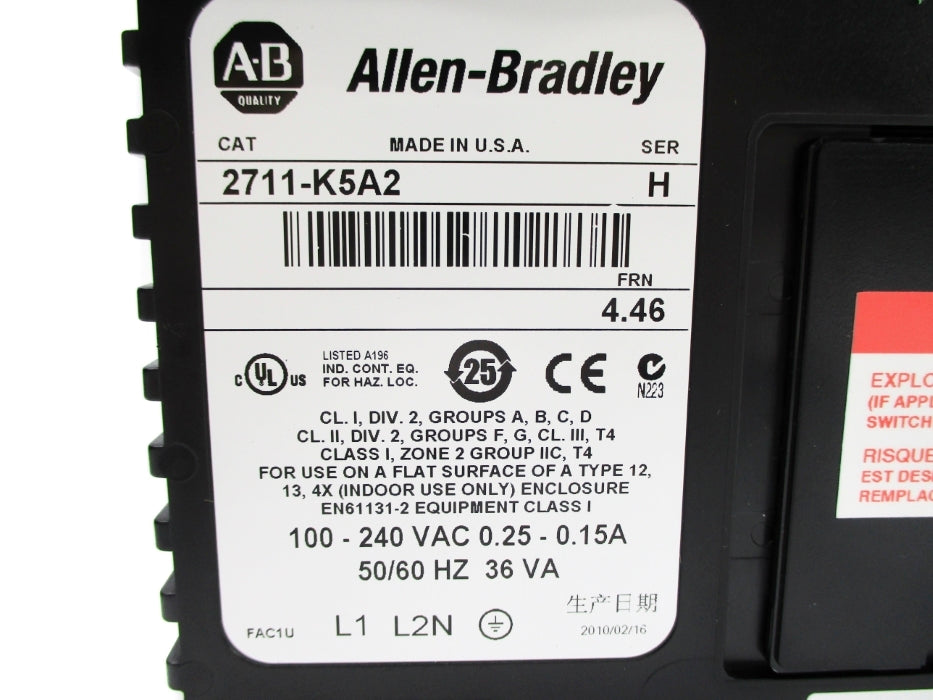 ALLEN BRADLEY 2711-K5A2 SER. H F/W 4.46 NSNP