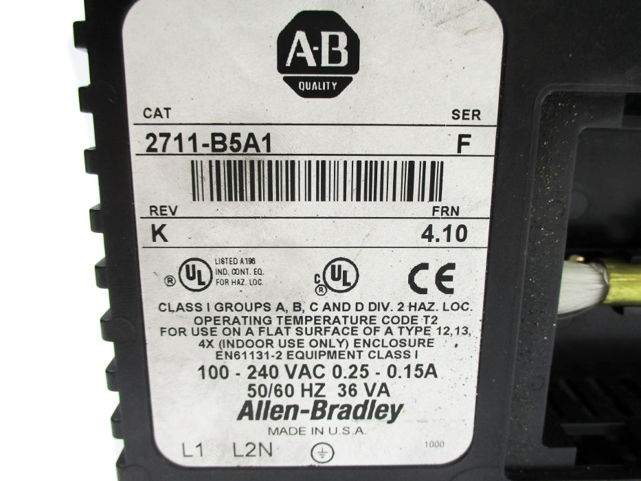 INDUSTRIAL SPARE PART 2711-B5A1 SER. F F/W 4.10 (AS PICTURED) UNMP