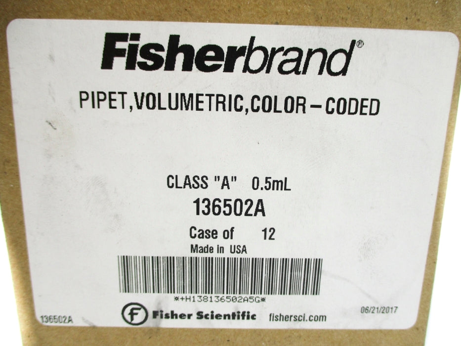 FISHER SCIENTIFIC 136502A (PKG OF 12) NSFS