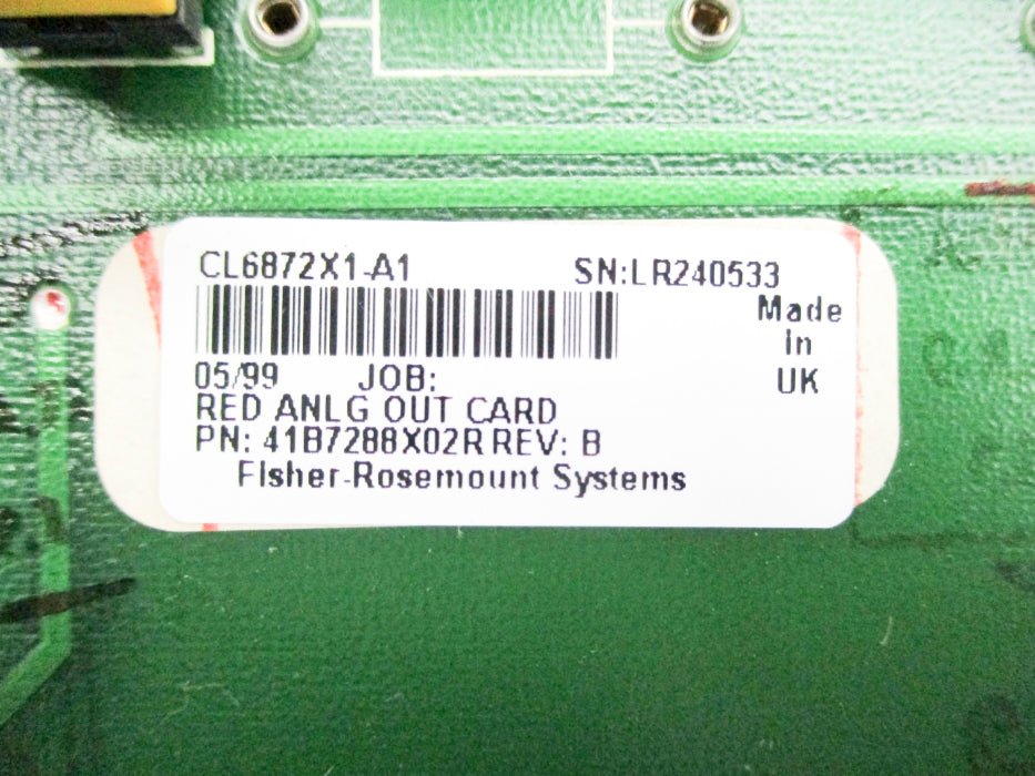 FISHER ROSEMOUNT CL6872X1-A1 41B7288X02R REV. B NSNP
