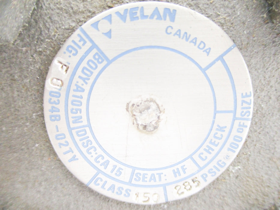 VELAN F0034B-02TY 285PSIG (AS PICTURED) NSNP