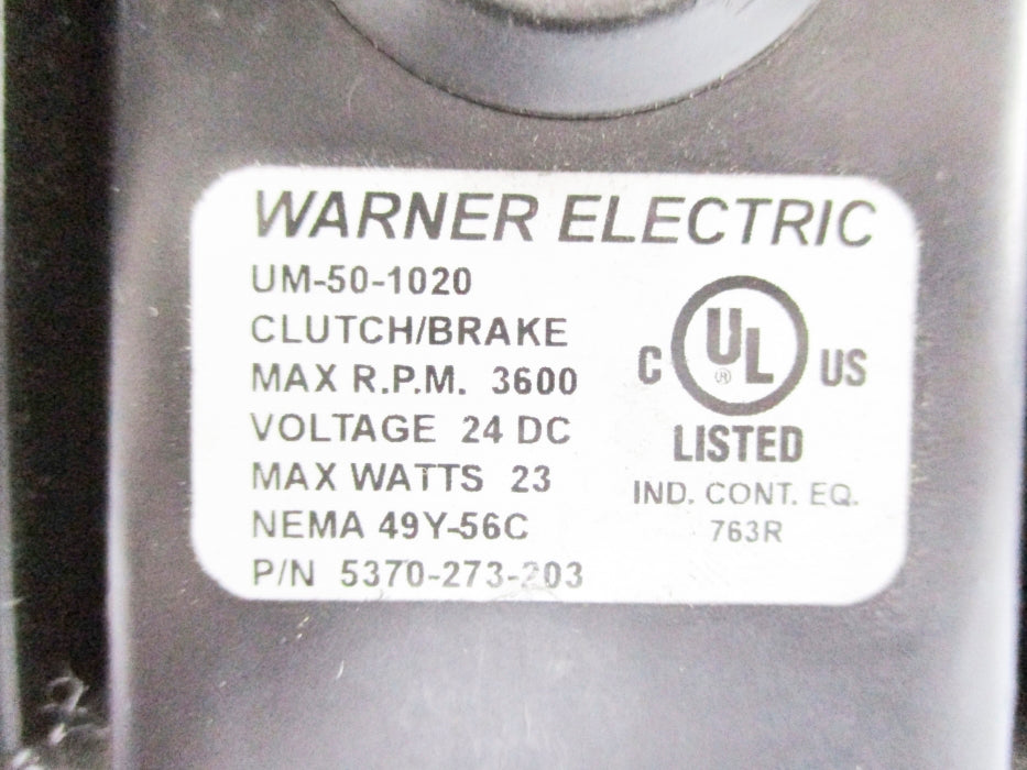 WARNER ELECTRIC 5370-273-203 UM-50-1020 UNMP