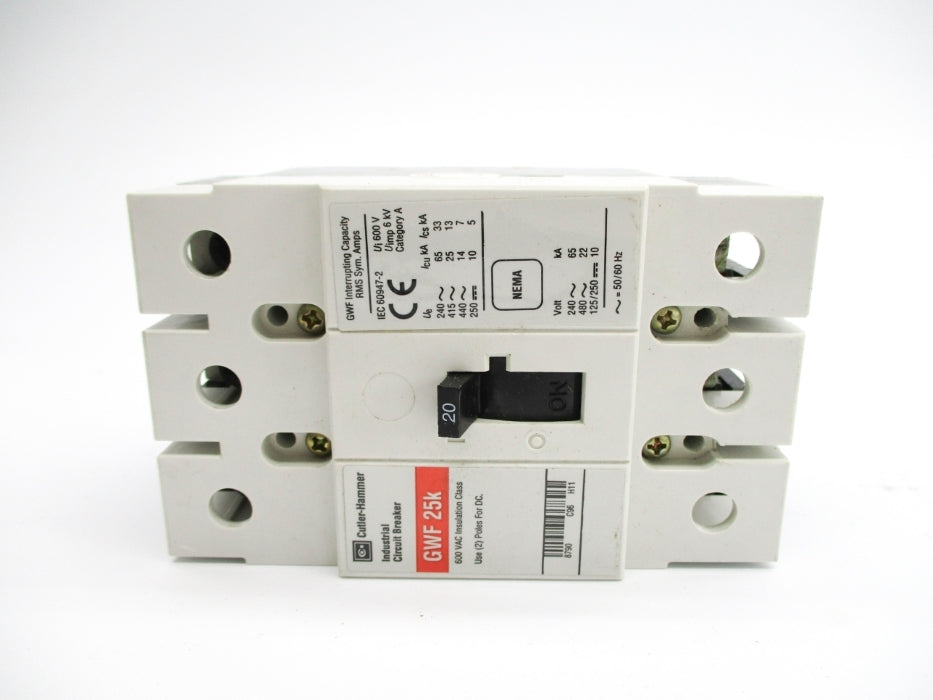CUTLER HAMMER GWF3020 20A 600VAC NSMP