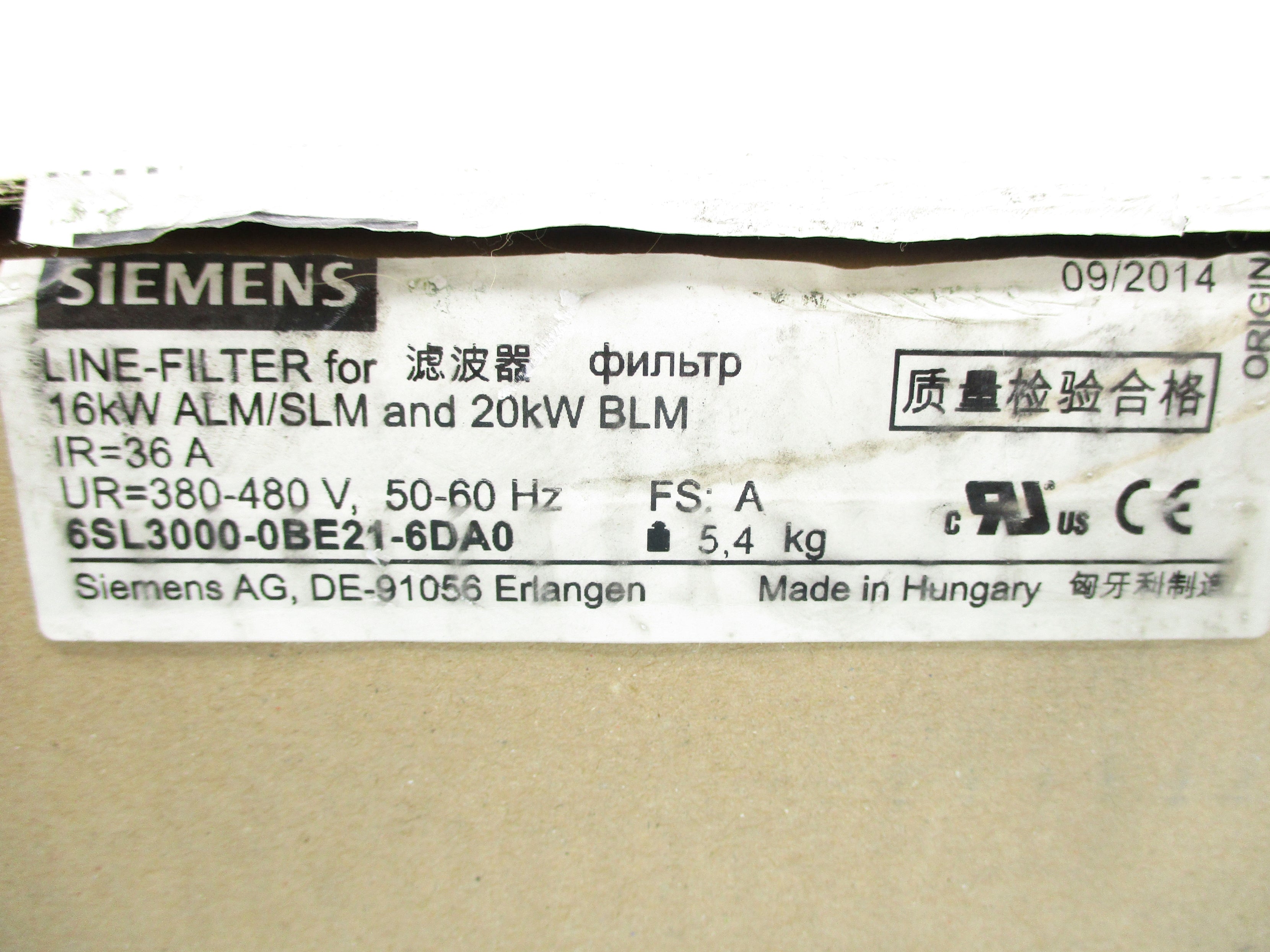 SIEMENS 6SL3000-0BE21-6DA0 NSMP