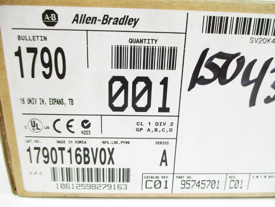 ALLEN BRADLEY 1790-T16BV0X SER. A NSMP