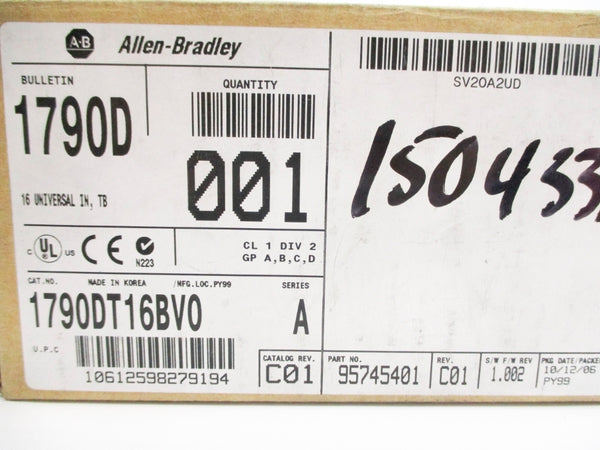 ALLEN BRADLEY 1790-DT16BV0 SER. A F/W 1.002 NSMP