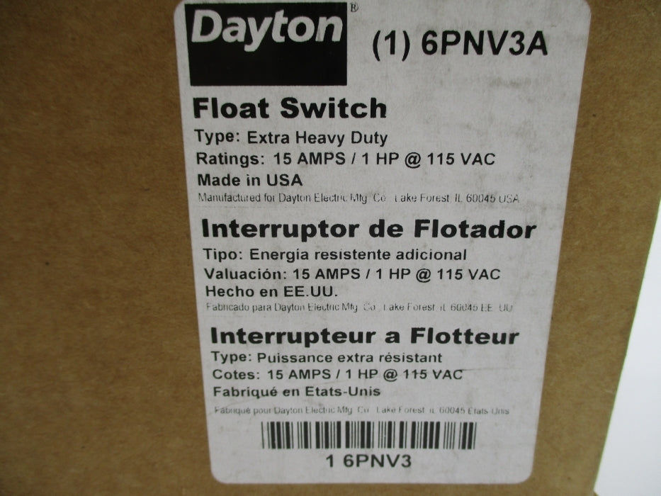 DAYTON 6PNV3A 115VAC 15A NSMP