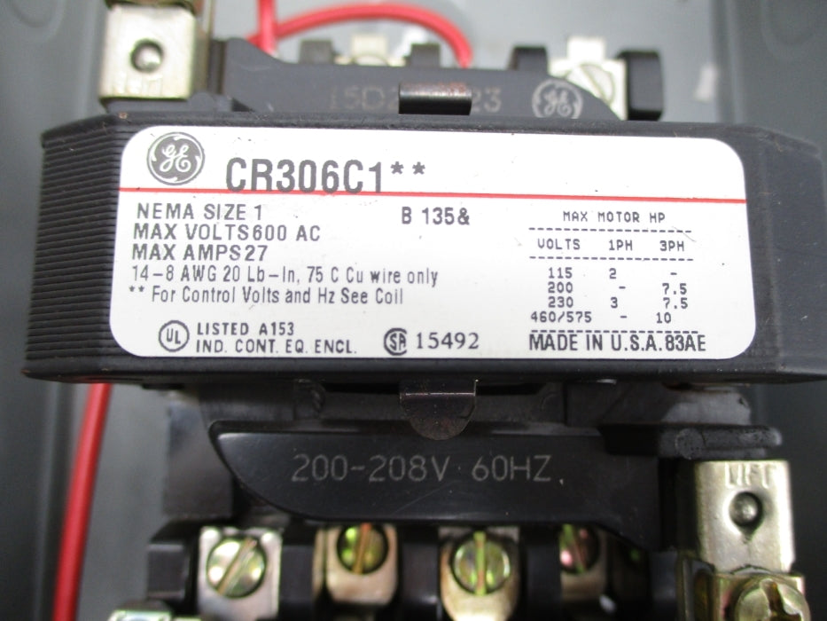 GENERAL ELECTRIC 55-201262PO13 CR306C123 UNMP