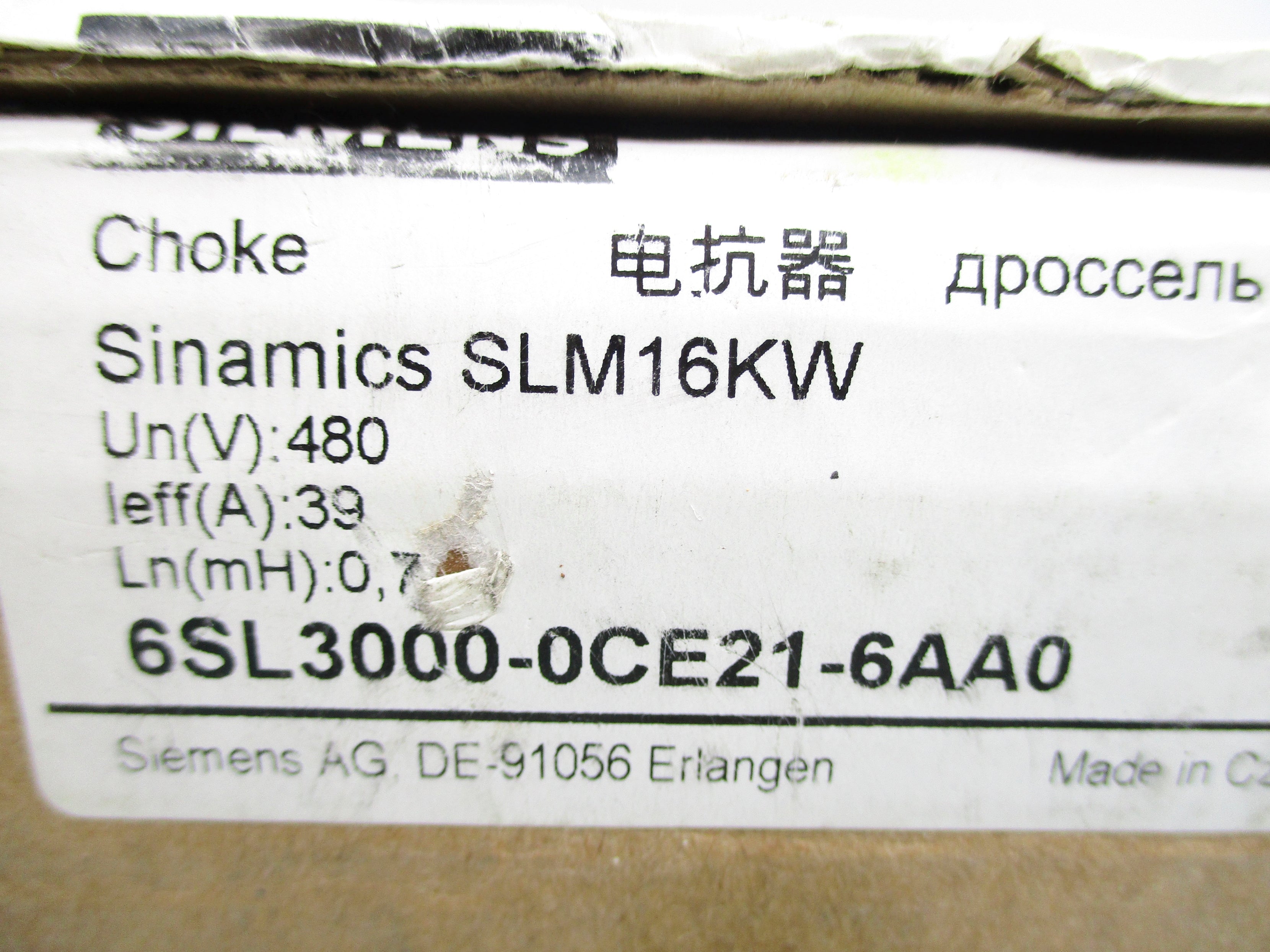SIEMENS 6SL3000-0CE21-6AA0 NSMP