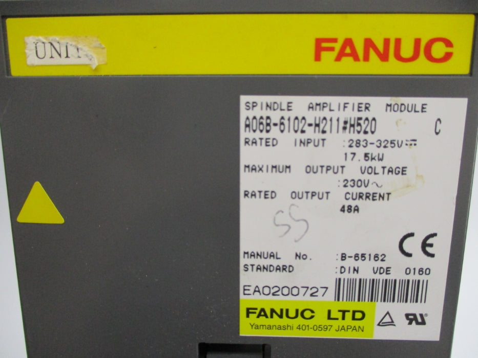 FANUC A06B-6102-H211#H520 UNMP