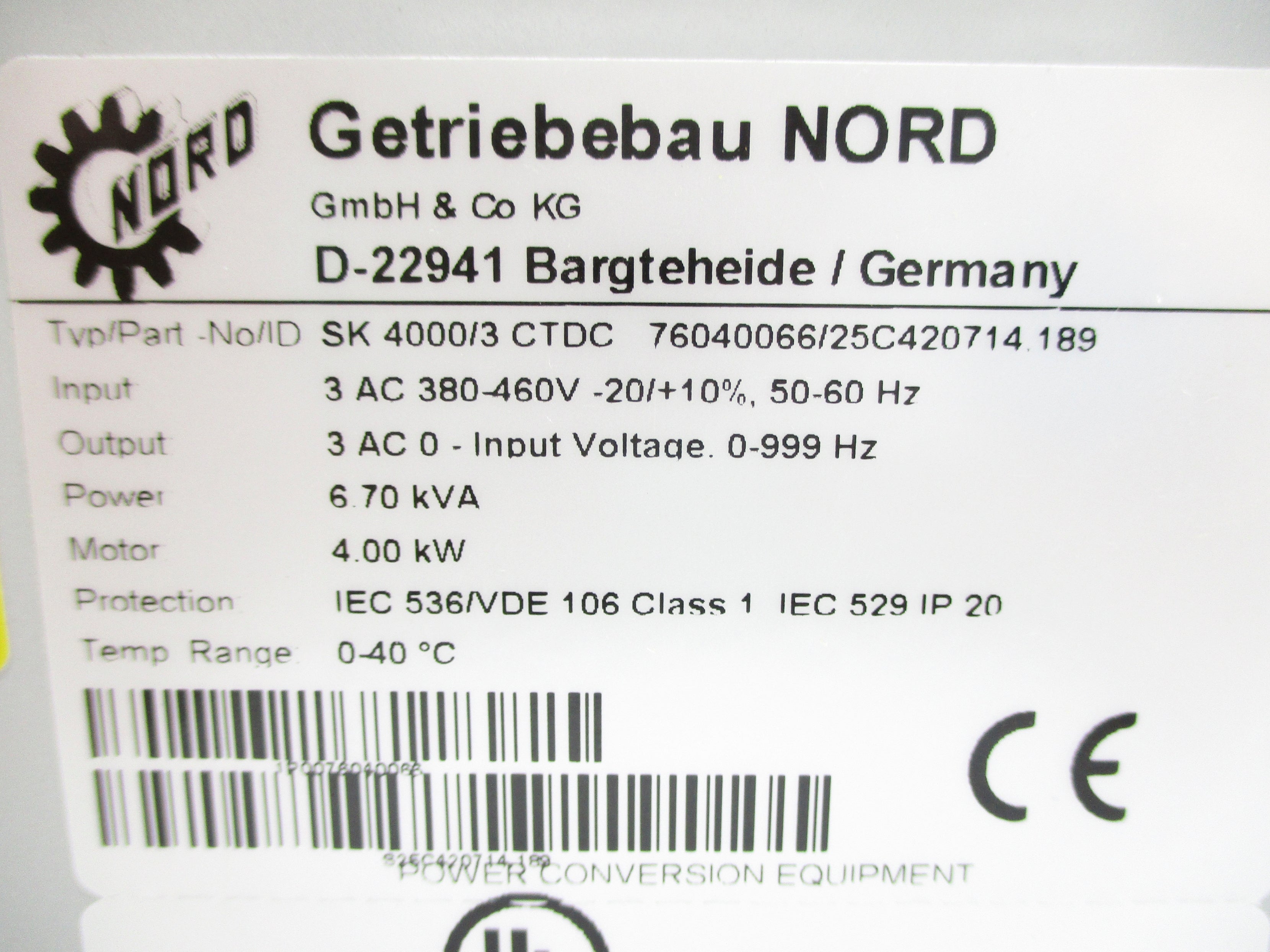 NORD SK4000/3CTDC NSNP