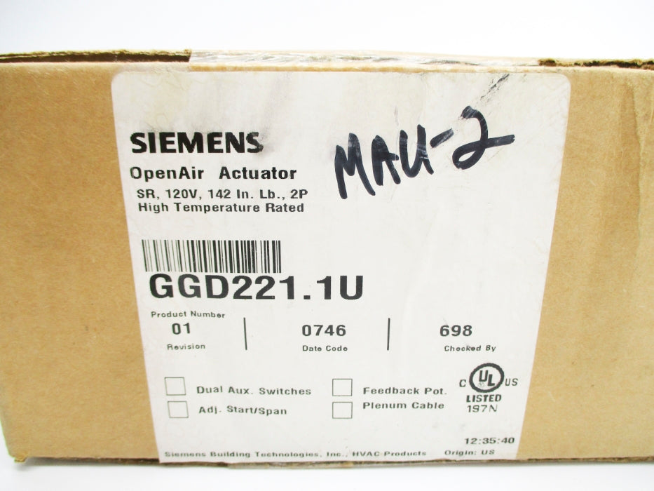 SIEMENS GGD221.1U NSFS