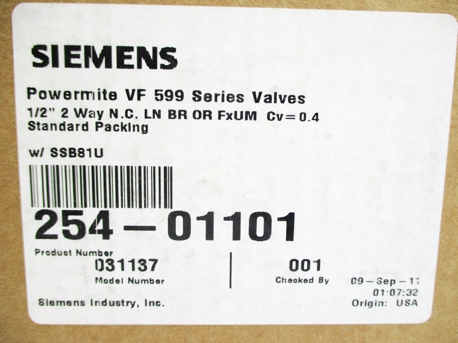 SIEMENS 254-01101 24V NSMP