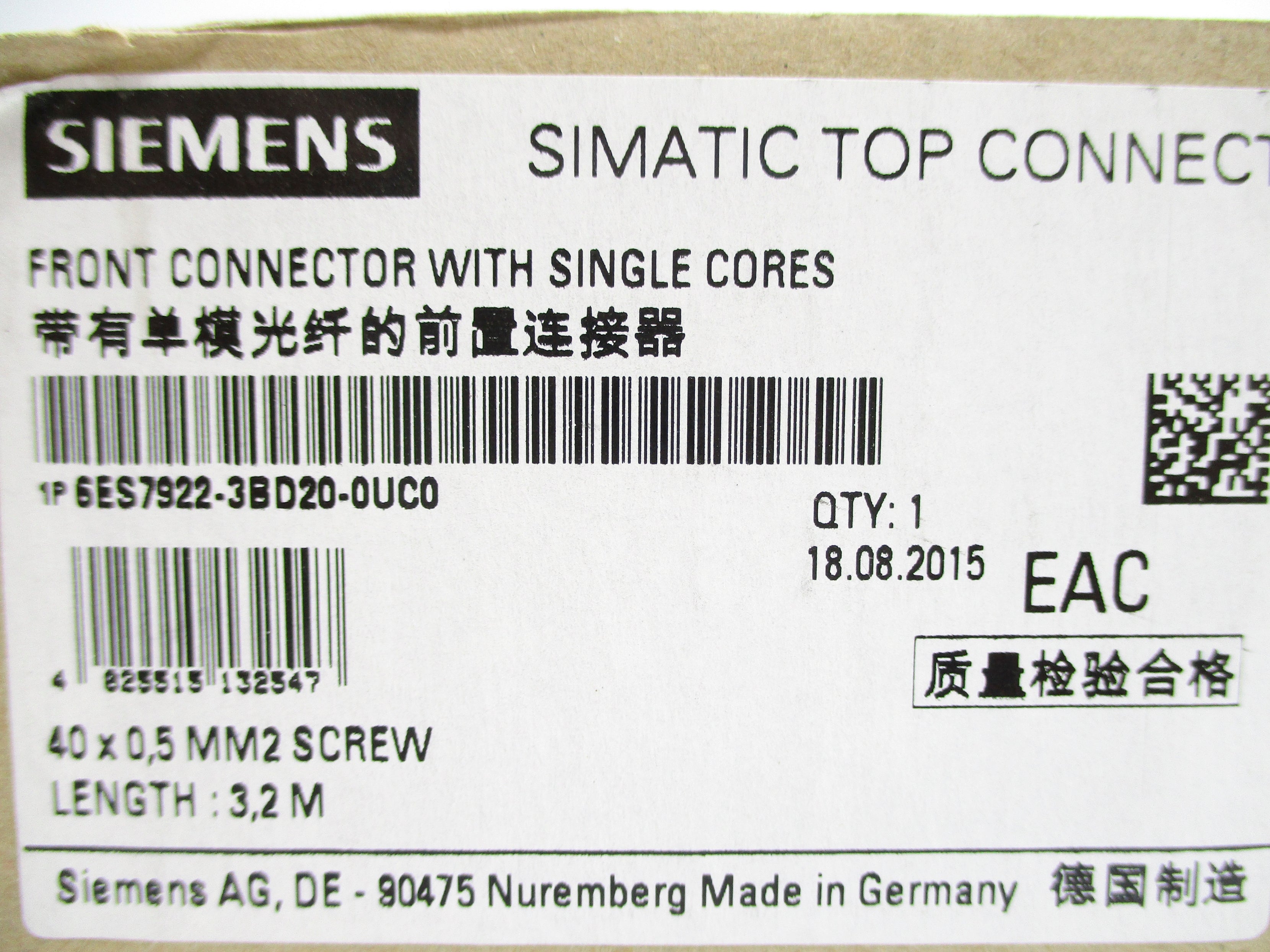 SIEMENS 6ES7922-3BD20-0UC0 NSFS