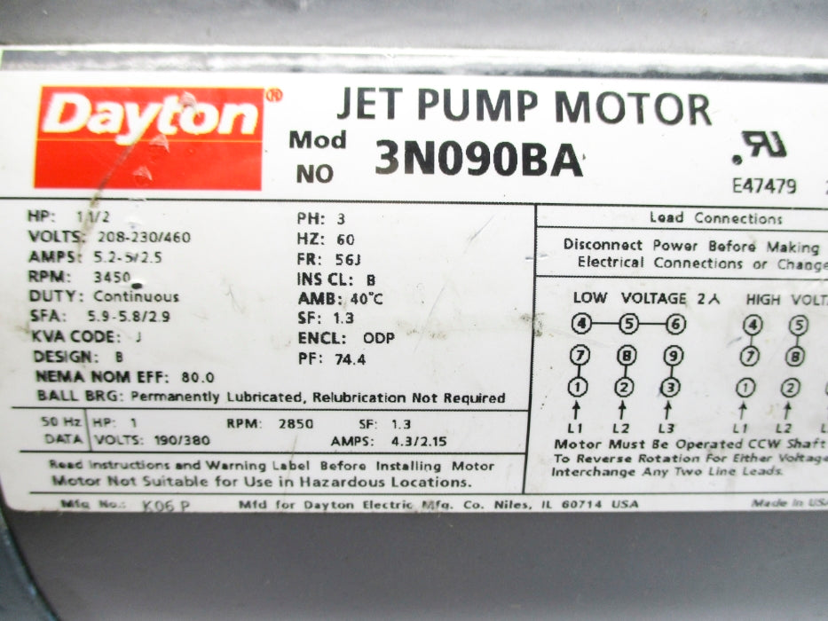 DAYTON 3N090BA UNMP