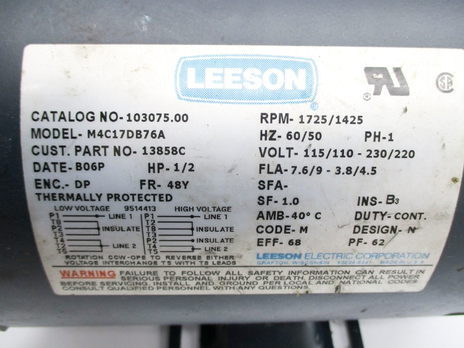 LEESON 103075.00 M4C17DB76A UNMP