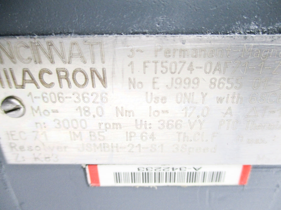CINCINNATI MILACRON FT5074-0AF71-1-Z UNMP