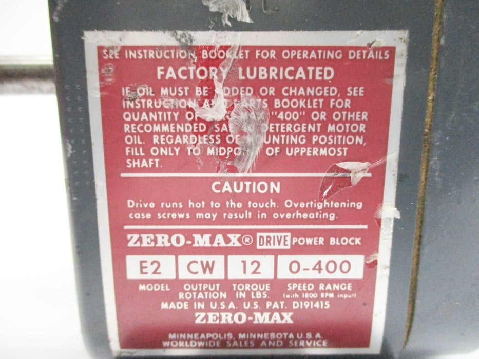 ZERO-MAX E2 0-400 UNMP